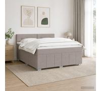 vidaXL Cama de muelles con LED y colchón Topo 180 x 200 cm Tela