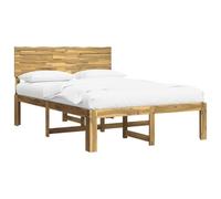 vidaXL Cama doble con cabecero ROSTOCK Blanco 135 x 190 cm