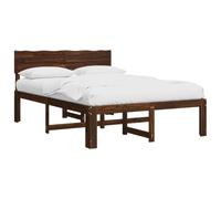 vidaXL Cama Doble con cabecero Rostock Marrón Oscuro 120 x 200 cm