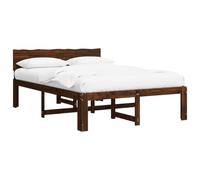 vidaXL Cama Doble con cabecero Rostock Marrón Oscuro 160 x 200 cm