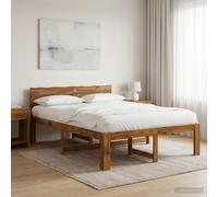 vidaXL Cama doble con cabecero ROSTOCK Natural 135 x 190 cm