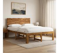 vidaXL Cama doble con cabecero ROSTOCK Natural 137 x 190 cm