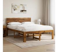 vidaXL Cama doble con cabecero ROSTOCK Natural 137 x 190 cm