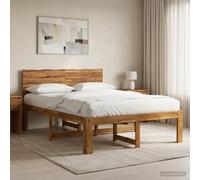 vidaXL Cama Doble con cabecero Rostock Natural 152 x 203 cm