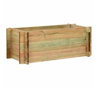 vidaXL Cama Elevada de Verduras para Jardín Verde 120 x 80 x 32 cm
