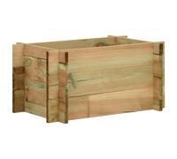 vidaXL Cama Elevada de Verduras para Jardín Verde 80 x 80 x 32 cm