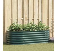 vidaXL Cama elevada Verde 160 x 80 x 44 cm Acero