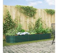 vidaXL Cama elevada Verde 320 x 80 x 44 cm Acero
