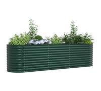 vidaXL Cama elevada Verde 320 x 80 x 81 cm Acero
