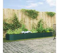 vidaXL Cama elevada Verde 400 x 80 x 44 cm Acero