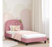 vidaXL Cama Estructura de cama Cama de terciopelo Cama Rectangular Cama de Interior Soporte para colchón Cama de madera de ingeniería Cama con Base de Listones Muebles de Cama Estructura para dormir