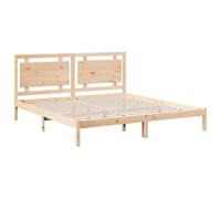 vidaXL Cama extralarga sin colchón Madera Maciza 180x210 cm, Marco de Cama, Muebles de Dormitorio, somier, Marcos de Cama, Cama, somier, Cama Doble