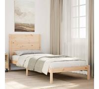 vidaXL Cama extralarga sin colchón madera maciza 90x210 cm