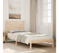 vidaXL Cama extralarga sin colchón madera maciza 90x220 cm