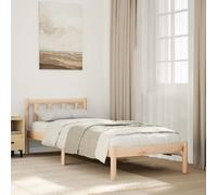 vidaXL Cama extralarga sin colchón Madera maciza de pino 90x220 cm individual