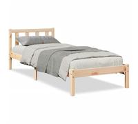 vidaXL Cama extralarga sin colchón Madera maciza de pino 90x220 cm individual