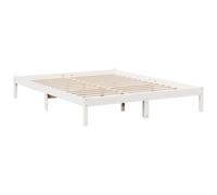 vidaXL Cama extralarga sin colchón madera maciza de pino blanca 140x210 cm
