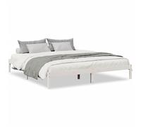 vidaXL Cama extralarga sin colchón madera maciza pino blanca 200x210cm