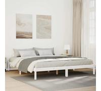 vidaXL Cama extralarga sin colchón madera maciza pino blanca 200x220cm