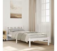 vidaXL Cama extralarga sin colchón madera maciza pino blanca 80x210 cm