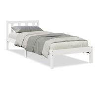 vidaXL Cama individual extralarga sin colchón madera maciza de pino blanca 90x220 cm