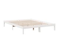 vidaXL Cama extralarga sin colchón Madera Maciza Pino Blanco 160x220cm