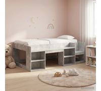 vidaXL Cama Infantil con Almacenamiento Gris Hormigón 90 x 200 cm