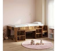vidaXL Cama Infantil con Almacenamiento Madera envejecida 80 x 200 cm