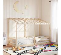 vidaXL Cama infantil con techo madera maciza pino blanca 80x200 cm