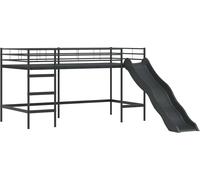 vidaXL Cama infantil tipo loft con tobogán, color y antracita, 100 x 200 cm