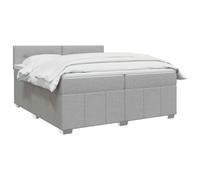 vidaXL - Cama LED con colchón (200 x 200 cm), color gris claro