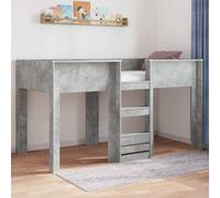 vidaXL Cama Litera para Niños Gris Concreto 90 x 190 cm
