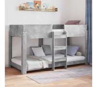 vidaXL Cama Litera para Niños Gris Concreto 90 x 200 cm
