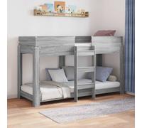 vidaXL Cama Litera para Niños Gris Sonoma 75 x 190 cm