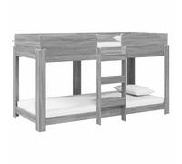 vidaXL Cama Litera para Niños Gris Sonoma 80 x 200 cm, Cama literas Moderna, Infantil Rectangular, Marco Compacto, Muebles Seguros y duraderos, 2 Niveles