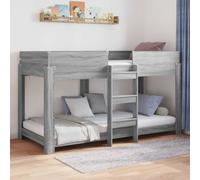 vidaXL Cama Litera para Niños Gris Sonoma 90 x 190 cm