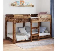 vidaXL Cama Litera para Niños Madera vieja 90 x 200 cm