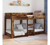 vidaXL Cama Litera para Niños Roble ahumado 80 x 200 cm