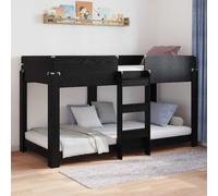 vidaXL Cama Litera para Niños Roble Negro 80 x 200 cm