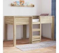 vidaXL Cama Litera para Niños Roble Sonoma 90 x 190 cm
