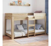 vidaXL Cama Litera para Niños Roble Sonoma 90 x 200 cm