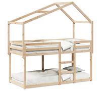 vidaXL Cama litera sin colchón madera maciza de pino 90x190 cm