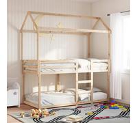 vidaXL Cama litera sin colchón madera maciza de pino 90x190 cm