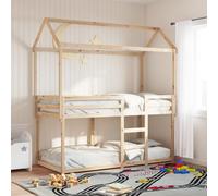 vidaXL Cama litera sin colchón madera maciza de pino 90x190 cm