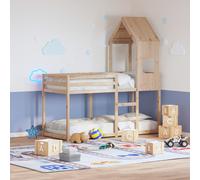 Cama Litera Sin Colchón Madera Maciza De Pino 90x190 Cm Vidaxl