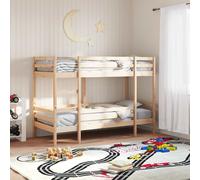 vidaXL Cama litera sin colchón madera maciza de pino 90x200 cm
