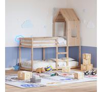vidaXL Cama litera sin colchón madera maciza de pino 90x200 cm