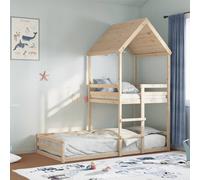 vidaXL Cama litera sin colchón madera maciza de pino 90x200 cm