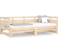 vidaXL: Cama nido extensible de madera maciza de pino, 2 plazas (90x190 cm)