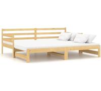 vidaXL: Cama nido extensible de madera maciza de pino, 2 plazas (90x200 cm)
